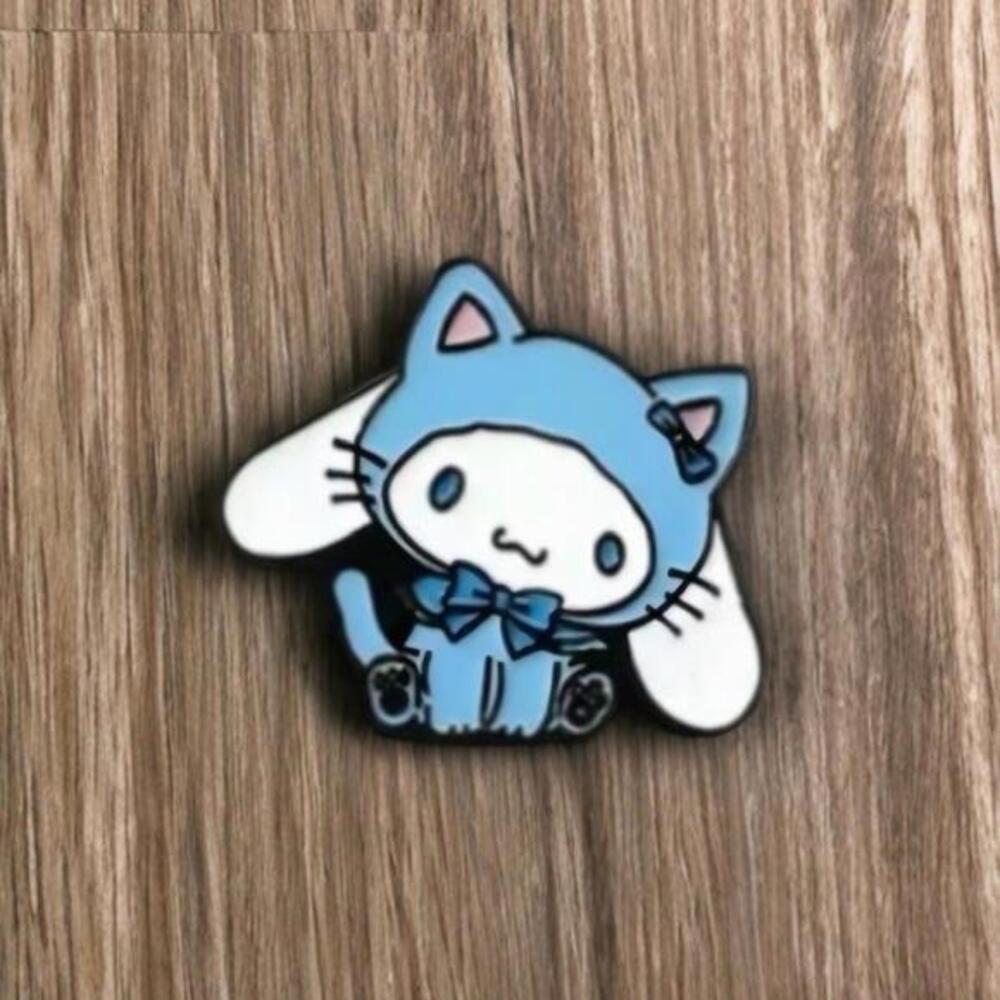 Cinnamoroll Pin - Cosplay Cat Costume, Blue Kawaii Tabby Calico